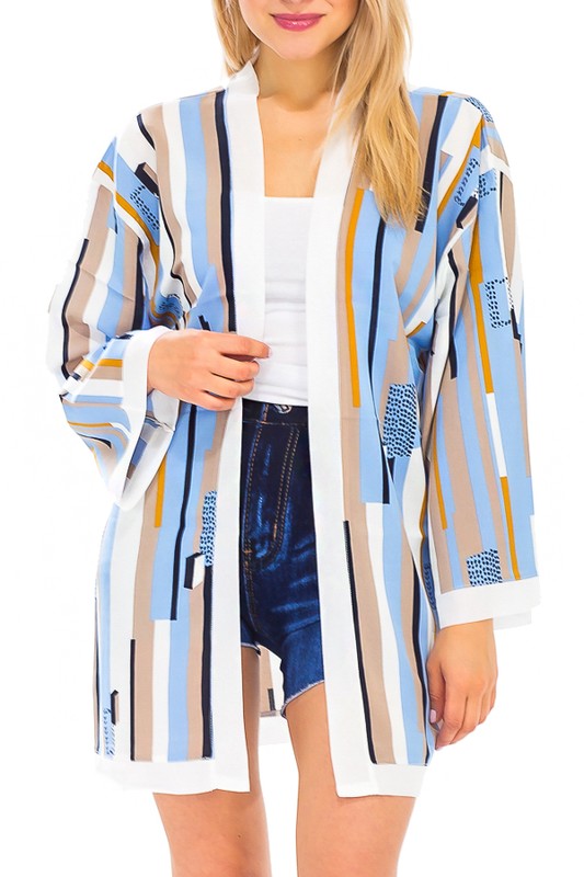 VERTICAL STRIPE KIMONO