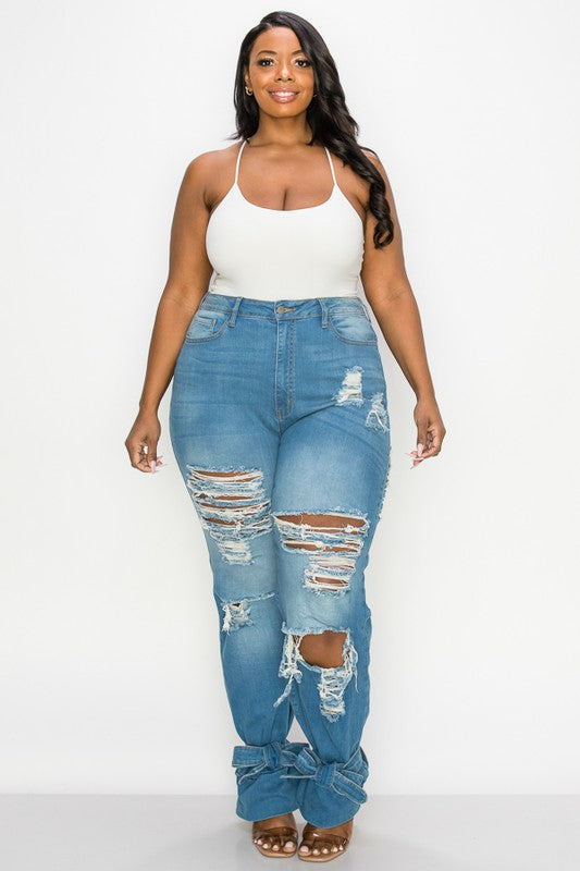 Tie Me Down Jeans Plus Size