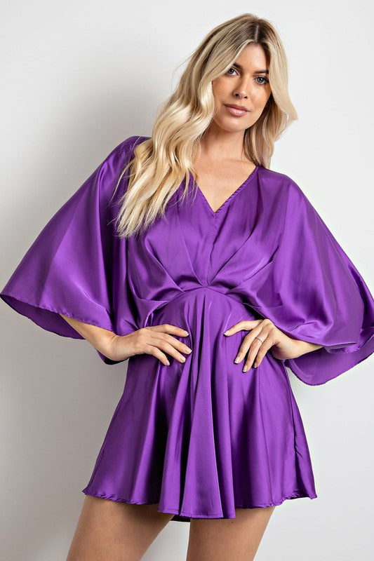 rock and republic purple dress Rock & Republic purple and black tie-dye shirt dress