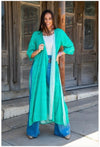 Turquoise Ostrich Duster