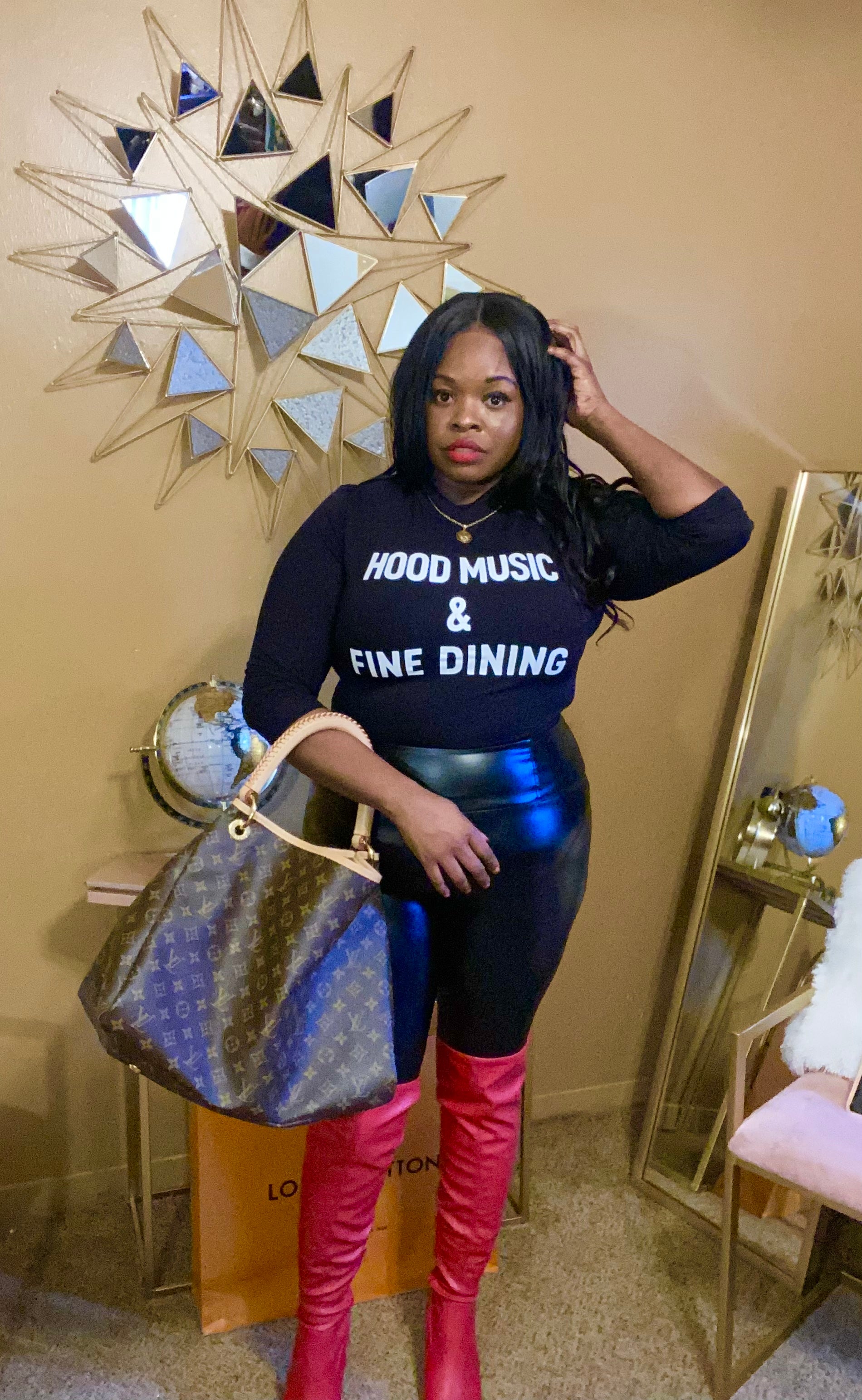 Fine Dining Black Bodysuit